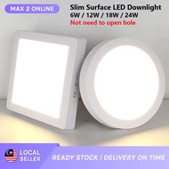 Max2 LED Surface Downlight Lampu Siling Bulat Untuk Rumah, Lampu Bilik Warna Putih