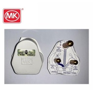 MK 515WHI 15amp Unfused 3pin Round Plug Top (Heavy Duty)