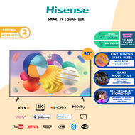 (Delivery within Klang Valley Area) Hisense 50" A6100K Series 4K UHD Smart TV 50A6100K