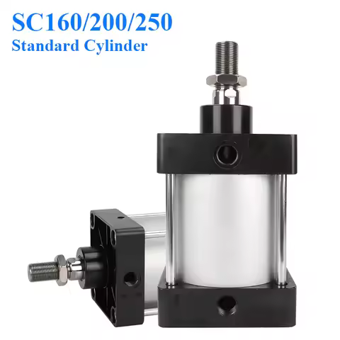 SC160 SC200 SC250 Big Bore Stroke 25 to 1000mm SC Standard Aluminum Alloy Air Cylinder Double Acting