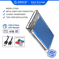 ORICO HDD Case 2.5 Inch SATA to USB 3.0 / USB3.1 Gen1 Type C Transparent &amp; Aluminum Hard Drive Enclosure for SSD Disk 5Gbps  External  Box (2179U3)