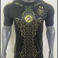 2425 Algeria Black Training Suit Fan Exclusive Style Ice Sweat-wicking Top Arena Simple Jersey