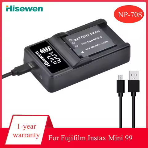 NP-70S FNP-70S NP70S Rechargeable Battery+LED USB Charger with Type C Port For Fujifilm Instax Mini 