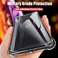 【Crystal Clear】For Xiaomi Black Shark 2 2pro Soft Rubber Gel Jelly Case Transparent Military Grade Anti-Scratch Resistant Back Cover Skin