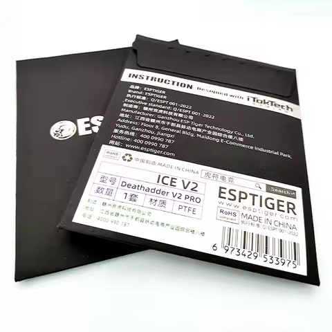 1 Pack Original Esports Tiger ICE V2 Mouse Skates Feet For Razer DeathAdder V2 Pro Mouse White Glide