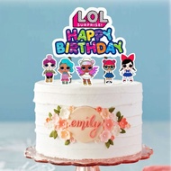 (0_0) Topper cake LoL hiasan kue ulang tahun happy birthday ("_")