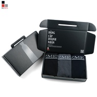 Hộp Combo 3 Quần Boxer Cao Cấp Bizmen Không Đường May Kháng Khuẩn Khử Mùi Quần Lót Đùi Nam Sợi Tre (