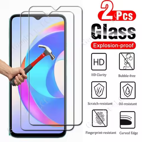 2PCS Tempered Glass For Honor X8a 4G 5G X5 X6 X6s X7 X8 X9 50 Lite 10X Lite 30 30S 9S 9X View 20 8C 