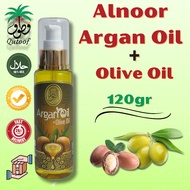 Alnoor Argan Oil + Olive Oil/ For Hair & Skin/Minyak Argan + Zaitun/Argan Oil/Olive Oil/Minyak Argan