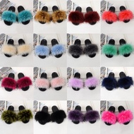 Women Fur Faux Slippers Soft Fluffy Sandals Girls Home Outdoor Flops Slides Flip