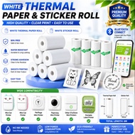 Thermal Sticker Roll Thermal Paper Roll 57x25mm Mini Printer Paper Self Adhesive Label Paper for Per