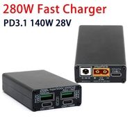 PD3.1 280W Super Fast Charger 140W 28V XT60 DC TO TYPE-C USB 5V 9V 12V 15V 20V Buck Type FOR Car/Des