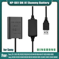 5V USB to NP-BX1 Dummy Battery DK-X1 & Power Bank Cable for Sony ZV-1 DSC-RX1 RX1R2 RX100 M2 M3 M4 M