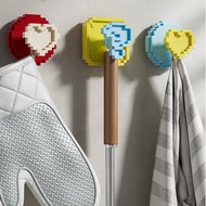 Punch-Free Suction Cup Hook Kitchen Pixel Style Hook Student Dormitory Wall Hook Creative Dopamine H