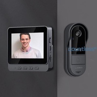 2.4G WiFi Video Intercom Door Bell 4.3 Inch IPS Screen Eye Peephole Camera Waterproof Video Intercom Door Camera for Home Safety [countless.sg]