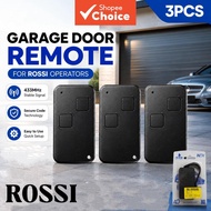 Garage Door Remote Control 3PCS 433.92MHz Rolling Code Gate Opener Key Fob for ROSSI DZ3 DZ4 Turbo