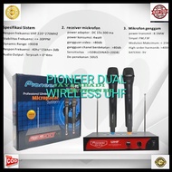 G669 PIONEER PIONER PIONNER MIC WIRELESS DIGITAL DUAL MIK WIRELES SEPASANG MIKROPON MIKROPHONE DISPL