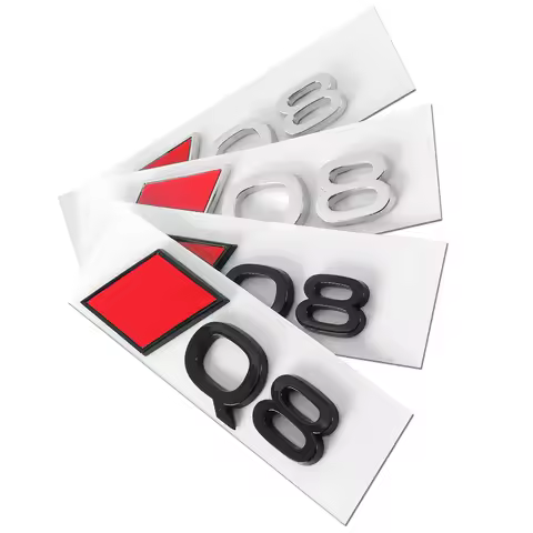 1PCS Q3 Q4 Q5 Q6 Q7 Q8 logo Modification Alphanumeric Decorative Sticker Rear Emblem Valve Cap For A