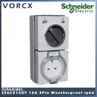 Schneider S56C313GY 13A 3Pin IP66 Weaterproof Switch Socket