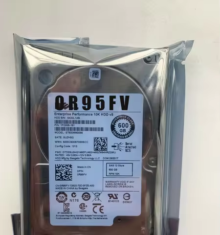600GB 10K RPM 12G SFF 2.5" SAS HDD Dell R95FV 0R95FV ST600MM0088,New！