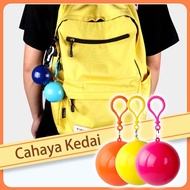 Portable Raincoat Ball Disposable Hooded Poncho Keychain for Adult Travel Outdoor Rain