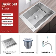 YYBAIO | With Washboard Laundry Sink 304 Stainless Steel