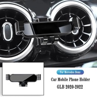 Car Phone Holder For Mercedes Benz GLB X247 2015-2022 Gravity Navigation Bracket Air Outlet Clip Bra