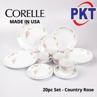 Corelle 20pc Dinnerset [Country Rose Sakura Daisy Field European Herbs Plum dll] / dinnerware set pi