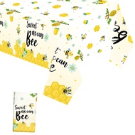 220*130cm Bee Theme Table Cloth Plastic Table Cover Table Home Decor 2025 Birthday Partyneeds Party 