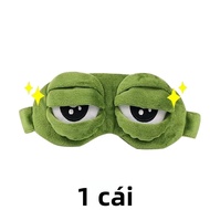 3D Chú Ếch Buồn Mặt Nạ Ngủ Ngủ Tự Nhiên Eyeshade Mềm Miếng Dán Mắt Dành Cho Nữ Di Động Bịt Mắt Du Lị