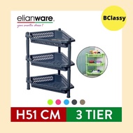 Elianware Corner Rack 2/3/4 Level Kitchen Bathroom Storage Rack Shelves Kitchen Organizer Space Save