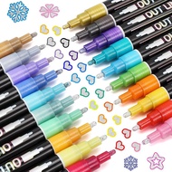 [IHN Store] ExclusiveShimmer Markers Doodle Outline Dazzles: 20 Colors Metallic Double Line Glitter 