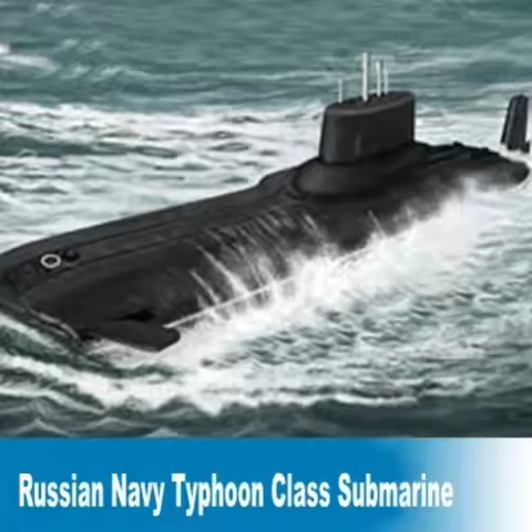 87019 Static Scale Model 1:700 Russian Navy Typhoon Class Submarine Assembly Model Buidling Model Ki