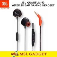 JBL Quantum 50 Wired In Ear Earphone Headset Gaming Resmi IMS Original