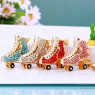 Diamond Skates Car Keychain Metal Cute Female Bag Pendant Key Chain Ring Creative Pendant Gift eyd11
