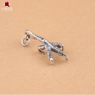 จี้รูปกรงเล็บนกอินทรี Goros สะพานสูงเงอะงะเครื่องประดับแบบห้อยสำหรับผู้ชายกรงเล็บเงินตีน goros เงินแ