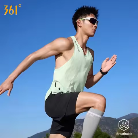 361 Degrees Furious Men's Sports Vest Slim Fit Fast-drying Breathable Training Marathon Running Work