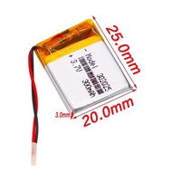 (won shop) 1/2/4pcs 3.7 V 300mAh 302025 Lipo Li-Polymer แบตเตอรี่ LITHIUM Polymer PCM สำหรับ MP3 MP4