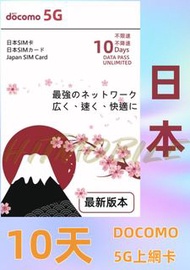 暑假回鄉必備🇯🇵日本DOCOMO-5G高速上網卡10天無限上網 仲有5-7-8-15日可選擇 富士山卡 雪山卡 Japan data sim card 即插即用 無需實名 沖繩 北海道 偏遠地區使用
