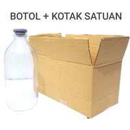 / 6 ( SIX ) PCS 500ml GLASS BREAST MILK BOTTLE 500 ML + WOODEN CAP / Souvemir Bottle / Vase / Decora