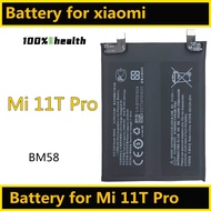 Battery for Xiaomi Mi 11TPro 5G 2107113SG 2107113SI BM58 Battery Mi11TPro 11T Pro BATERI BATERY Mi11