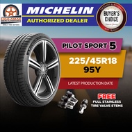 MICHELIN 225/45 R18 95Y - PILOT SPORT 5 with free stainless tire valve