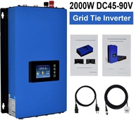 Y&H 2000W Grid Tie Inverter with Limiter Sensor MPPT Stackable DC45-90V Solar Input AC190V-260V Outp