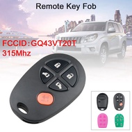 315Mhz 5 Buttons Car Remote Key Fob Replacement GQ43VT20T Fit for Toyota Sienna 2009 2010 2011 2012 