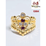 Wing Sing 916 Gold Emperors Crown Ring / Cincin Emas 916 (C004)