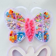 DIY Butterfly Bead Set Complete Aesthetic Bracelet Ring Necklace DIY Bead Bracelet Stringing