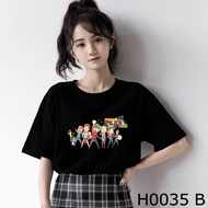 🇲🇾STOK SEDIA H0035 KOREA RUNNING MAN ANIME TSHIRT LOOSE SIZE UNISEX COTTON CASUAL SPORT TOP BAJU BES