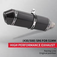 51mm Escape Moto Tube Motorcycle Exhaust Muffler with Db Killer for R3 MT07 FZ1 R6 R15 ZX6R ZX10 Z90