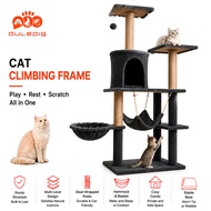 Dulepig Cat Tree House Plush cat tree Suitable for multiple cats Cat Climbing Frame Large Cat Tree c