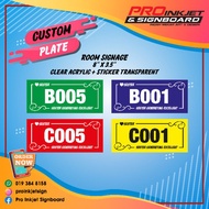 Room Signage/ Door Signage/ Papan Nama Bilik
